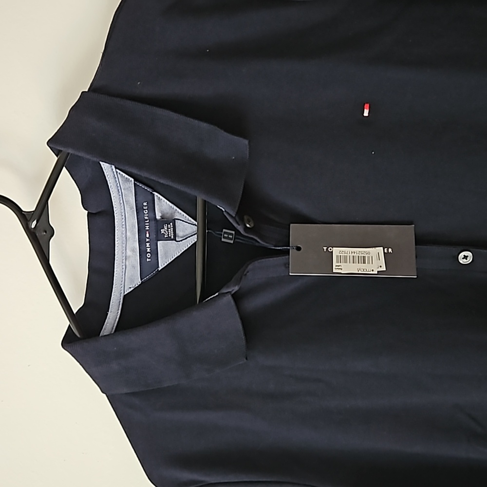 Tommy Hilfiger polo womens XL Navy blue NWT - Picture 2 of 7